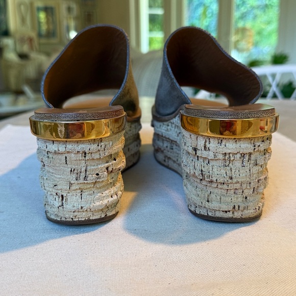 CHLOE Camille Wedge Slide Sandal in Dark Griege / Taupe sz US 7 / IT 37 RARE! - Picture 7 of 13